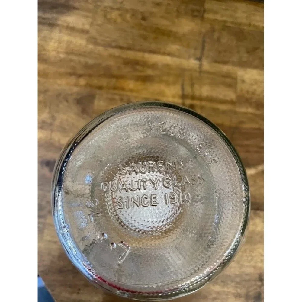 Vintage Longlife Canning Pint Mason Jar Marked Lauren's Quality Glass Since 1910